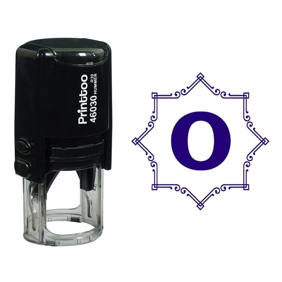 Printtoo Octagon Celtic Swirl Frame Alphabet O Monogram Self Inking Rubber Stamp Office Stationary