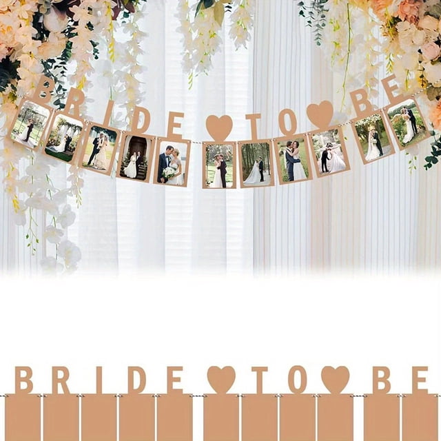 1set, Bridal To Be Photo Banner, Bride Bunting, Wedding Decoration, Bridal Shower Party Supply, Room Decor, Home Decor, Scene Decor, Home Ornament Gift, Party Decor, Bedroom Accessories, Home Office H
