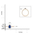 thumbnail image 5 of ANGARA Natural Pear-Shaped Blue Sapphire Halo Engagement Ring in 14K Rose Gold for Women (Size-6x4mm) | September Birthstone, Anniversary, Jewelry Gift for Women | Natural Blue Sapphire Ring, 5 of 9