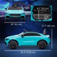 thumbnail image 3 of Qaba 12V Mercedes-Benz Licensed Kids Electric RC Car, Toddler Ride on Toys Gift, Blue, 3 of 10