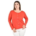 thumbnail image 1 of Blusa con espalda de encaje Roman Fashion / Tallas Extras, 1552 (Naranja) naranja 42, 1 of 6