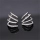 thumbnail image 4 of Pendientes minimalistas de cuatro garras para mujer, con forma de puño y aguja de circonita, para niñas., 4 of 5