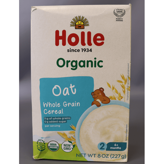 Holle Organic Oat Whole Grain Cereal, 6 Months, 8 oz (227 g)
