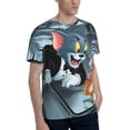 thumbnail image 5 of Tom And Jerry Men's T Shirt 3D Graphic Hip Hop Unisex Tees Tops Casual Stylish Crew Neck Short Sleeve, 5 of 8