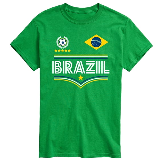 Instant Message - Brazil Soccer Jersey Short Sleeve Graphic T-Shirt