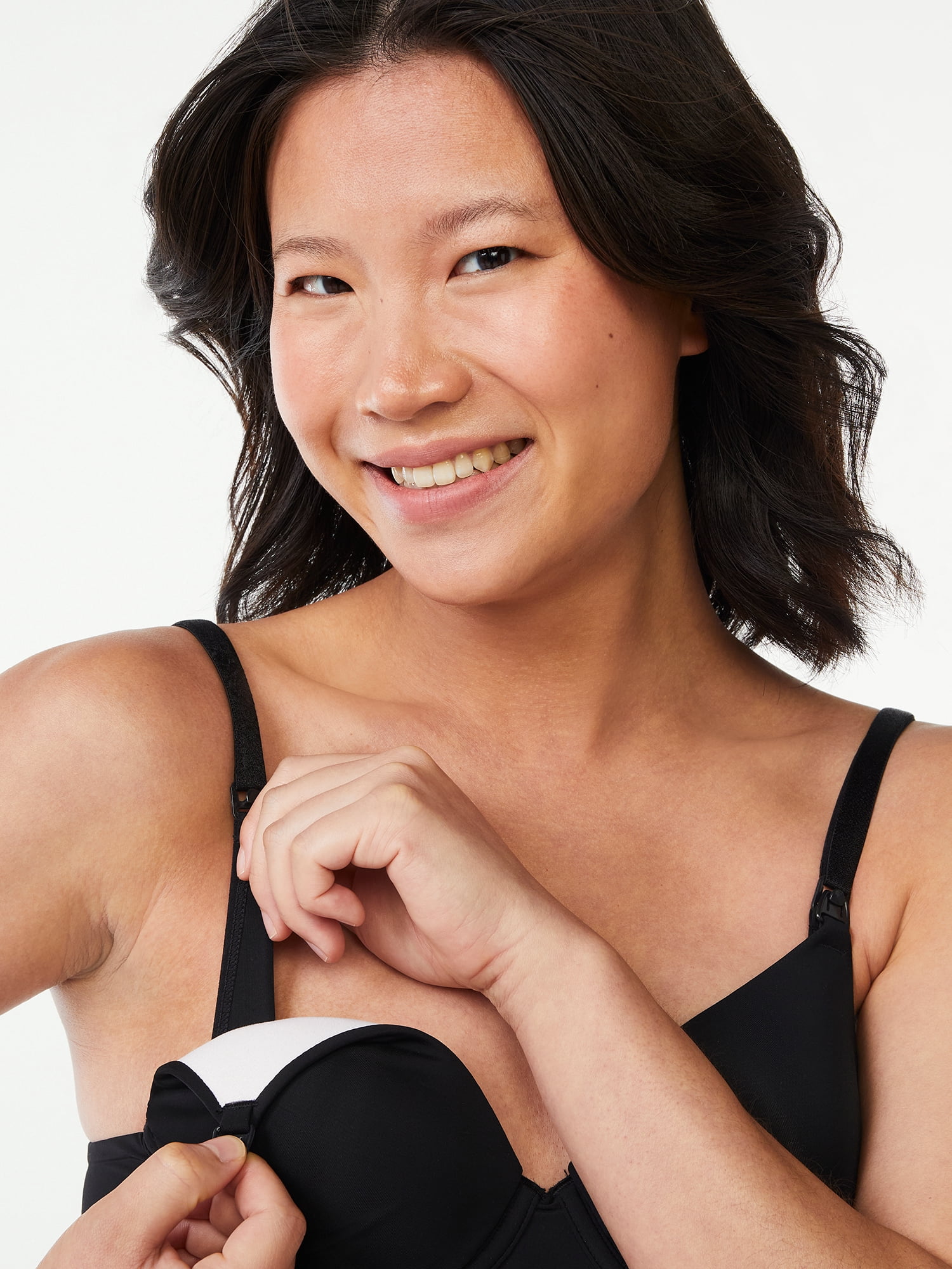Joyspun Women's Maternity Nursing T-Shirt Bra with Flex Cup, Sizes 34B to 40DDD