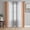 Orange-red, variant on Sheer Curtains 45 Inch Length 2 Panels Set for Kitchen, Ombre Black White Semi Sheer Curtains for Windows, Simple Abstract Striped Farmhouse Voile Window Treatments Rod Pocket Curtain