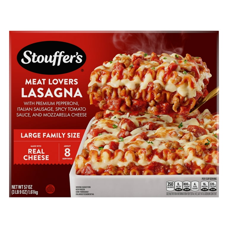 Stouffer's Meat Lovers Lasagna Large Family Size Frozen 57 oz with