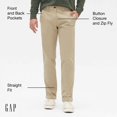 thumbnail image 2 of Pantalones GAP Essential corte recto caqui Vintage Navy 36x32, 2 of 3