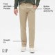 thumbnail image 2 of Pantalones GAP Essential corte recto caqui Vintage Navy 36x32, 2 of 3