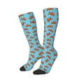 thumbnail image 2 of Fotbe Turtle print Women's Men's Novelty Crew Socks Cotton Socks Knee High Socks for Walking,Running,Nurses,Pregnancy, 2 of 9