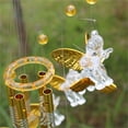 thumbnail image 6 of LHWEN Decoration Chime Pendant Angel Wind Chime Warm-Up Home Creative Wind Decor Indoor Outdoor Gift for Friends and Family Patio Garden Backyard Calming Tones Stress Musical Ornament Gold Silver, 6 of 8