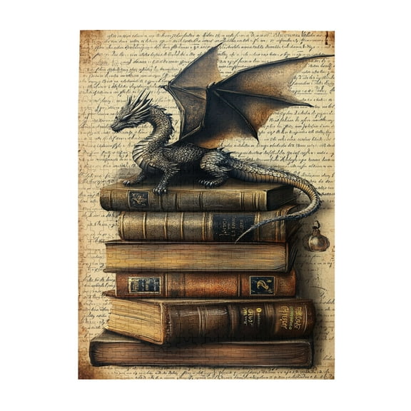 500 pcs Flying Dragon Ancient Book Wooden Puzzles For Adults 500 Pieces,The Lost Fragments,Unique And Beautiful Design,500 Piece Jigsaw Puzzle For Adults Challenging Puzzle Perfect For Game Night