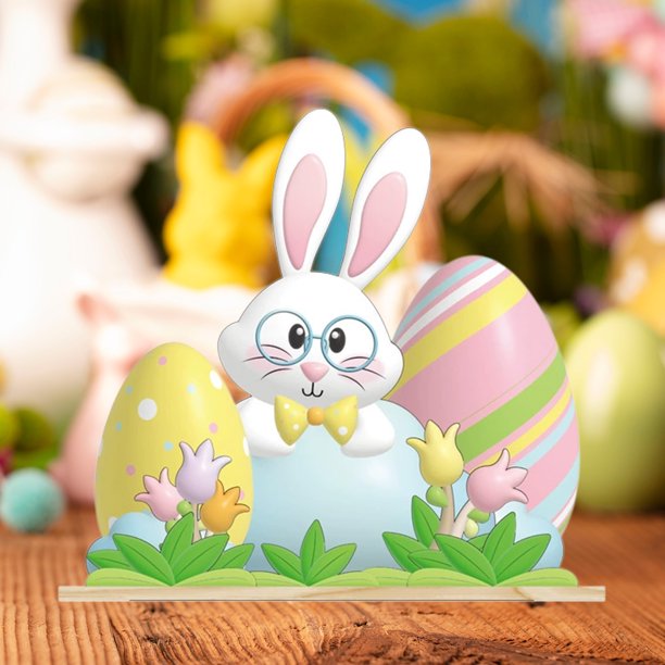 Decoraciones de Pascua, adornos de Pascua, regalos de Pascua, jardinería en macetas japonesas, macetas suculentas, adornos de escritorio en macetas, plantas de conejo, adornos