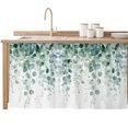 thumbnail image 2 of Eucalyptus Leaves Cabinet Curtain 32"Wx55"L,Dustproof Pantry Door Curtain W/ Self Adhesive Tape,Green Botanical Summer Spring Leaves Tall Storage Cover Privacy Drape for Bathroom Kitchen Laundry Room, 2 of 9