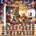 thumbnail image 2 of Calendario de Adviento de Navidad Calendario de cuenta regresiva de Navidad Caja sorpresa 24 piezas Colgante de perro salchicha de dibujos animados Decoración navideña para árbol de Navidad, 2 of 5