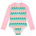 thumbnail image 1 of Traje de baño de una pieza para niños traje de baño de manga larga para niñas traje de baño de escamas de pescado de aguas termales para niñas, 1 of 6
