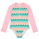 thumbnail image 1 of Traje de baño de una pieza para niños traje de baño de manga larga para niñas traje de baño de escamas de pescado de aguas termales para niñas, 1 of 6