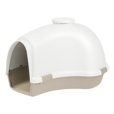 IRIS Large Igloo Shaped Dog House, White/Almond (Best Dog House Heater)