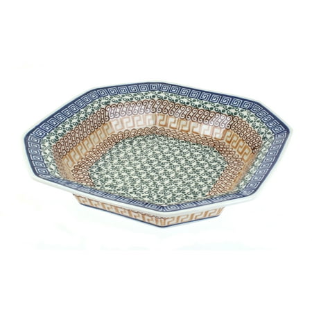

Blue Rose Polish Pottery Athena Small Octagonal Dish