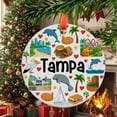 thumbnail image 2 of Tampa Christmas Ornament, Ceramic, Acrylic, Keepsake for Mother’s Day, Valentine’s Decoration, Festive Gift, Heirloom 2025, Holiday Tree Decoration, Seasonal Home Décor, 2 of 5