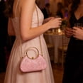 thumbnail image 4 of Elegant Rhinestone Evening Clutches For Women Chain Crossbody Bag Metal Handle Lock Purse Sparkling Handbag For Party Wedding Prom Formal Events, 4 of 6