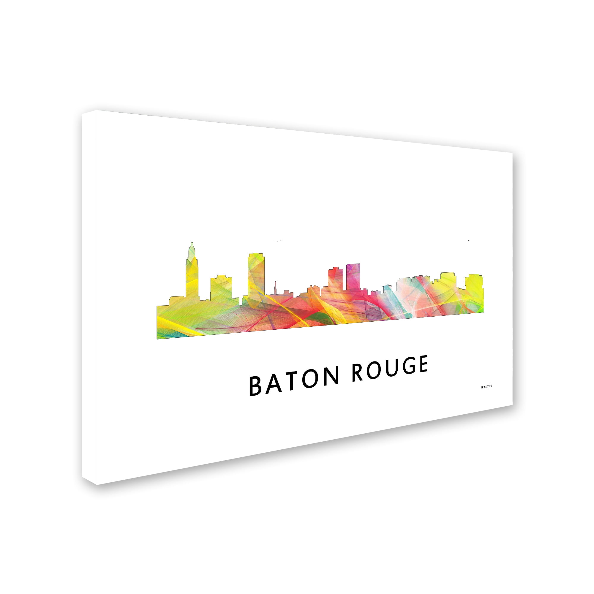Trademark Fine Art 'Baton Rouge Louisiana Skyline WB-1' Canvas Art by Marlene Watson