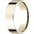 thumbnail image 1 of Mens 14K Yellow Gold, 6.0mm Flat Comfort-Fit Wedding Band (sz 14.5), 1 of 3