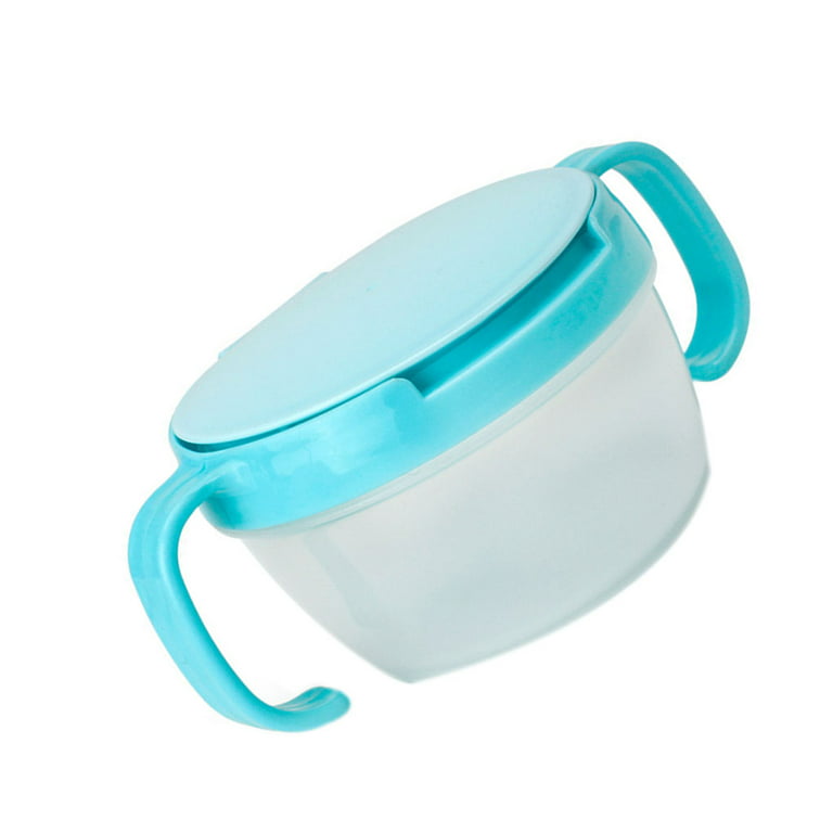 Toddlers Baby Snack Containers No Spill,Baby Snack Catcher with Lid Kids  Feeding Bowl,Double Handle Easy to Grasp,BPA Free,for  Camping,Road,Car,Travel,Outdoor 