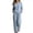 Blue, variant on 2 Piece Women's Velour Set Cold Shoulder Long Sleeve Tops Wide Leg Palazzo Pants Fall Soft Vintage Stylish Outfits S-3XL