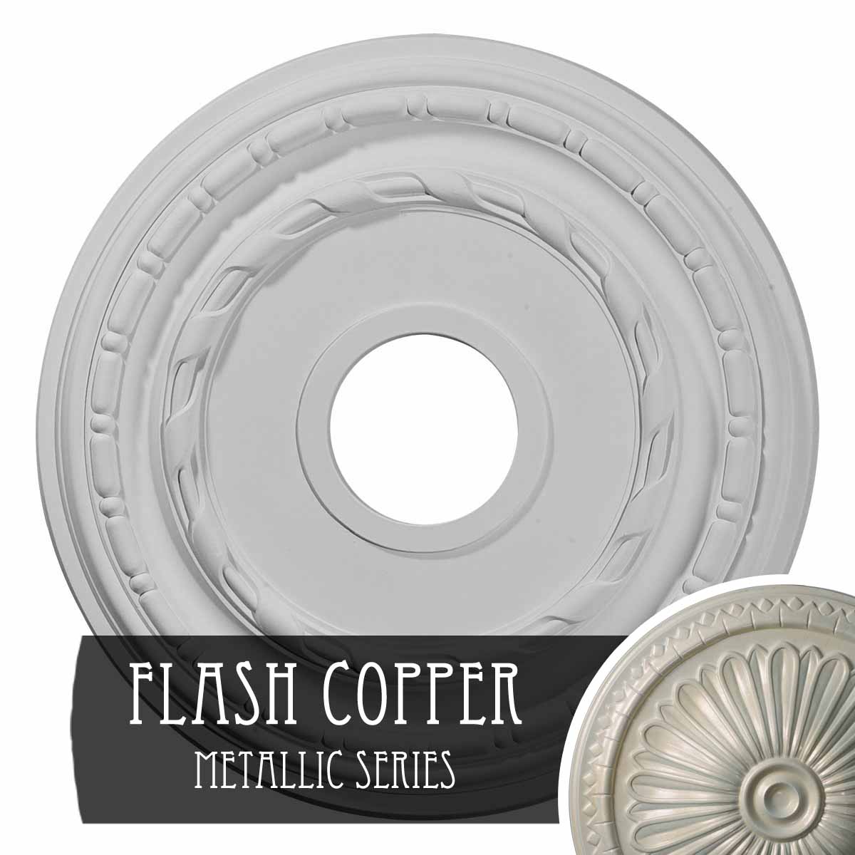 15 3/4"OD x 1 7/8"P Chester Ceiling Medallion (Fits Canopies up to 2 1/