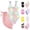 Pink#04, variant on YOUYEDIAN 2 Piece Toddler Swimsuit Girl Teen Cute Sleeveless Spaghetti Straps Tankini Tops Bathing Suits Summer Beach High Waist Swimwear Set (Pink#04, 8-9 Years)