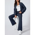 thumbnail image 6 of DOKOTOO Womens Sweatsuits 2 Piece Outfits Oversized Fleece Zip up Long Sleeve Sweatshirt with Wide Leg Sweatpants Tracksuit Lounge Sets, 6 of 10