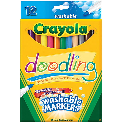 Crayola Doodling Washable Markers, 12 Pack - Walmart.com - Walmart.com