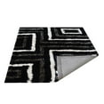 thumbnail image 5 of Rugsotic Carpets Hand Tufted Shag Polyester Eco-Friendly Area Rugs - 6'x6', Square, Black Beige, Plain Solid Design, High Pile Handmade Anti Skid Rugs for Living Room, Bed Room K00013, 5 of 5