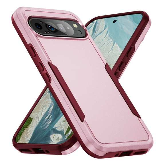 For Google Pixel 9 Pro XL Case, Google Pixel 9 Pro XL Case Dual Layer Hard PC Soft TPU Bumper Full Body Shockproof Strong and Durable Phone Case for Google Pixel 9 Pro XL,Dropproof,Dust-Proof,B