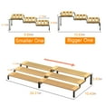 thumbnail image 5 of 3 Tier Spice Rack Expandable Freestanding Shelf Storage Holder with Protection Railing for Kitchen, 5 of 7