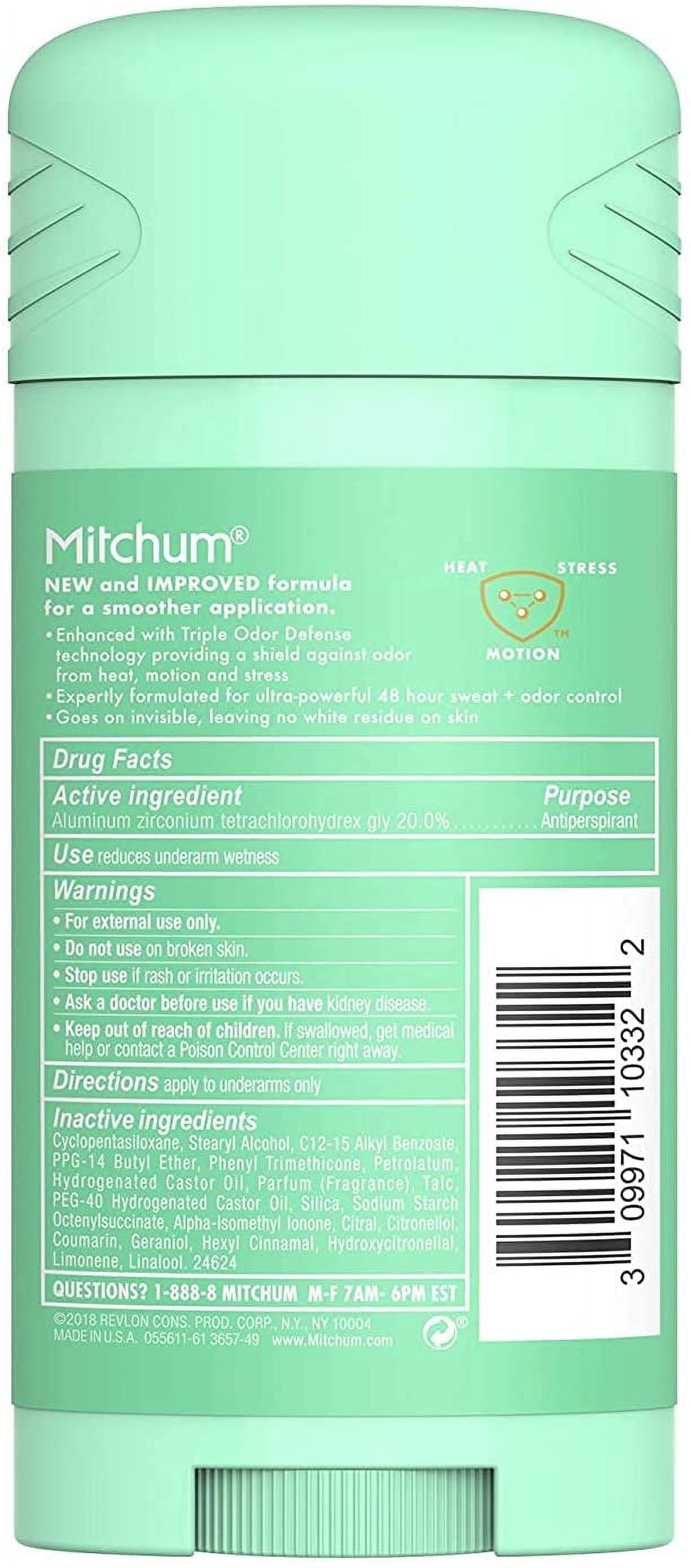 Mitchum For Women Advanced Control Anti-Perspirant Deodorant Invisible Solid Pure Fresh 2.70 oz (Pack of 3)