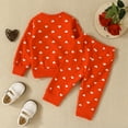 thumbnail image 4 of Sngxgn Baby Girls Toddler Sweater Knit Top and Cropped Pant Set(Red,90), 4 of 7