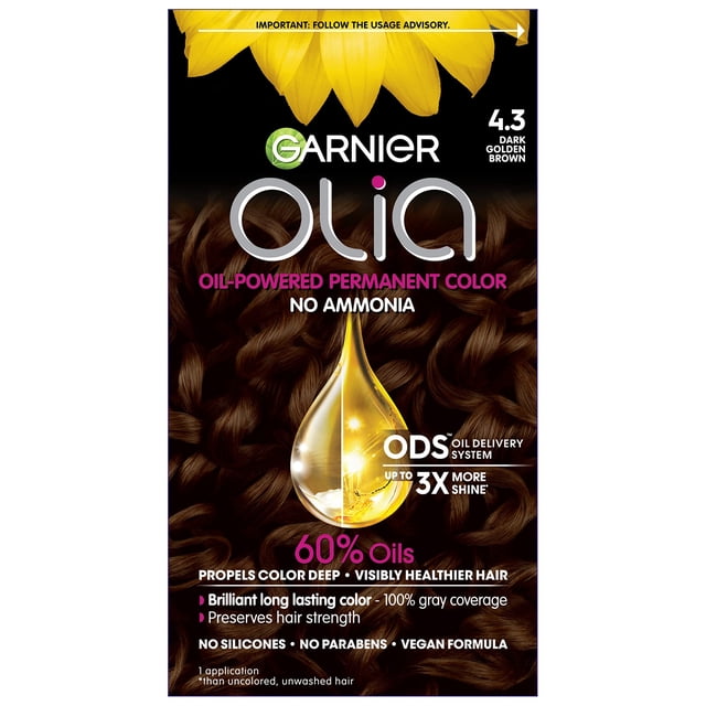 Tinte de pelo Garnier Olia Ammonia-Free 4.3 Marrón dorado oscuro