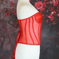 thumbnail image 5 of Qulqfy Lace Up Corset for Women Overbust Plus Size Bustier Strapless Soft Cup Boned Solid Corset Tops for Women, 5 of 9