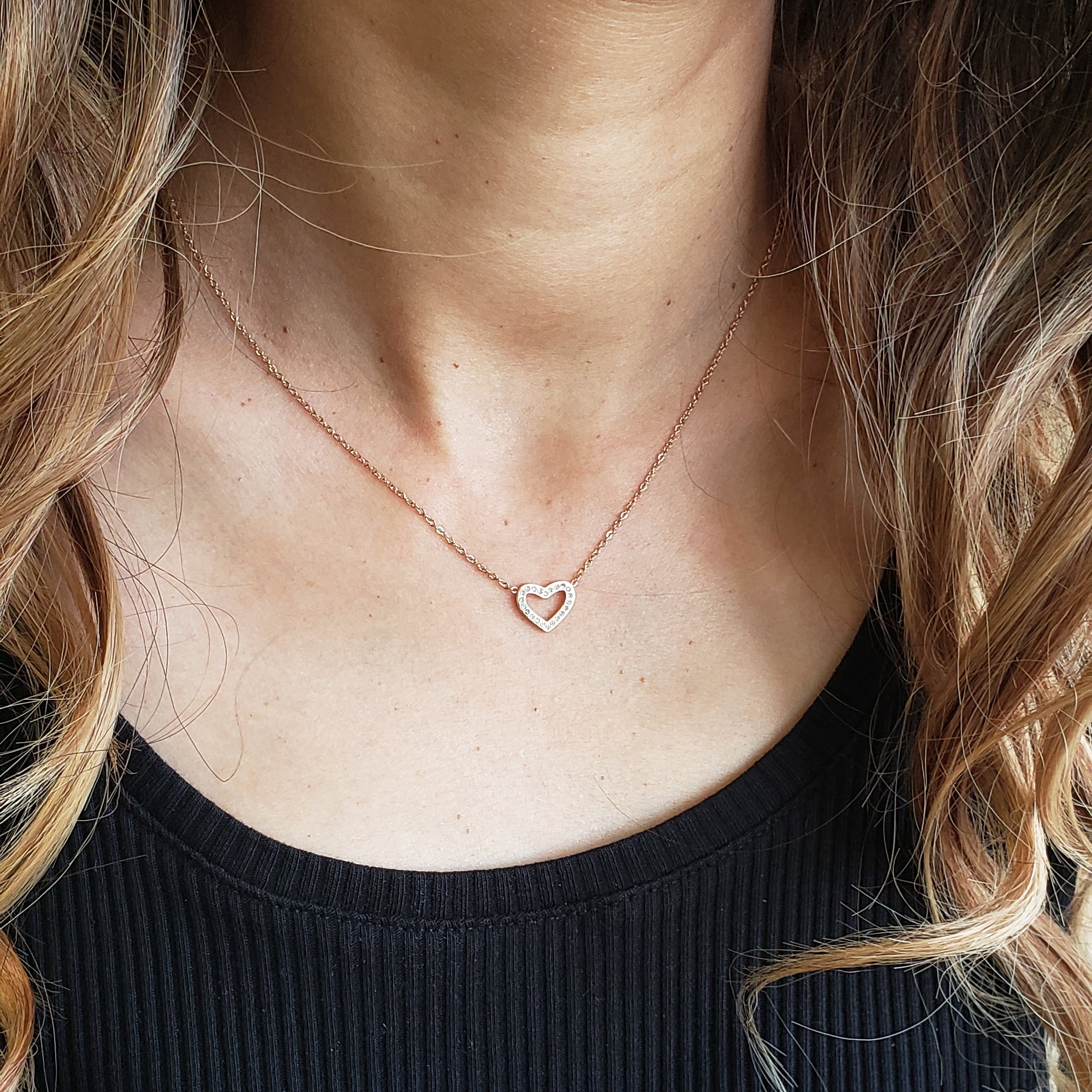 Anavia Mentor Compass Necklace, Compass Jewelry, Mentor Gift, Jewelry Gift, Gifts for Teachers, Gift for Boss, Birthday Gift, Christmas Gift for Her, Compass Necklace with Wish Card -[Rose Gold]