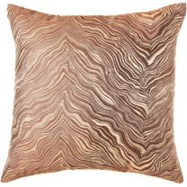 Violet Linen Boutique Zebra Patern, Polyester Jacquard, Reversible, Gold, 18 Inch x 18 Inch, Decorative Throw Pillow Cover