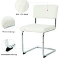 thumbnail image 2 of 4 Luxury White Chairs. Metal Legs (silver), Stable Base. Slip Adjustable Feet. Upholstery, Spacious And Comfortable. 250 Lbs Load Bearing. Easy Assembly Instructions Included Seating Robust, 2 of 7