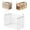 White, L, variant on Clear Book Storage Box with Lids Collapsible Vinyl Zipper for Books Blu Rays OfficeWhite, S