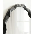thumbnail image 4 of Kate and Laurel Endicott Modern Geometric Round Wall Mirror, 26 Inch Diameter, Black, Transitional Faceted Wood Circle Mirror for Use as Bathroom Mirror for Over Sink or Cute Nursery Mirror, 4 of 9