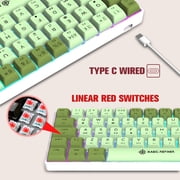 Magic-Refiner MK21 60% Gaming Keyboard 61 Key Mechanical Wired Type C RGB Red Switch for PC PS4 Xbox