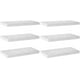 thumbnail image 1 of Repisas Flotantes Montadas en la Pared Negras para Baño, Dormitorio y Cocina - Estantes de Almacenamiento y Decoración de Habitación con Capacidad de 10kg,Repisa Colgante para Almacenamiento-6pack, 1 of 8