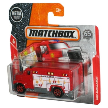 Matchbox MBX Rescue 9/30 (2017) Red Ambulance Toy 60/125 - (Short Card)
