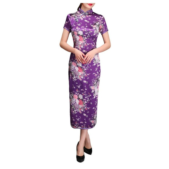 TJAZFJPA African Dresses for Women Women Retro Elegant Catwalk Performance Improved Dress Womens Formal Dresses for Wedding White Maternity Dresses for Women